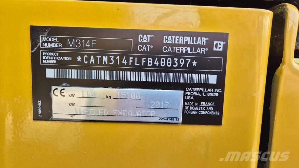 CAT M 314 F Εκσκαφείς με τροχούς - λάστιχα