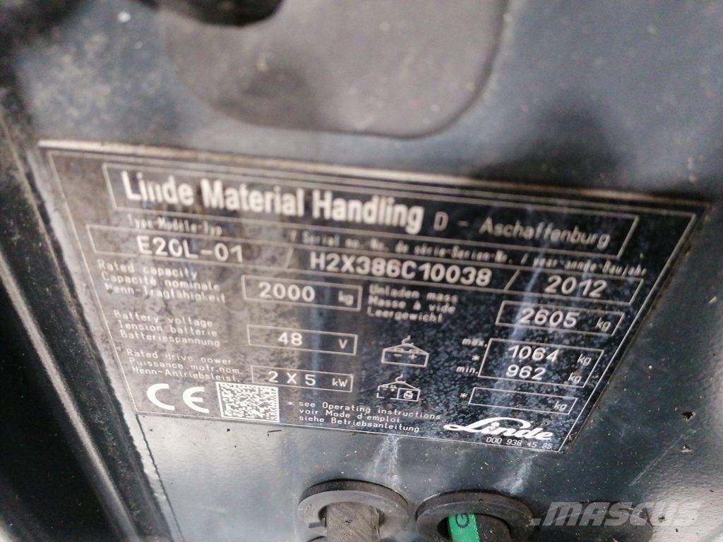 Linde E20L-01 Ηλεκτρικά περονοφόρα ανυψωτικά κλαρκ
