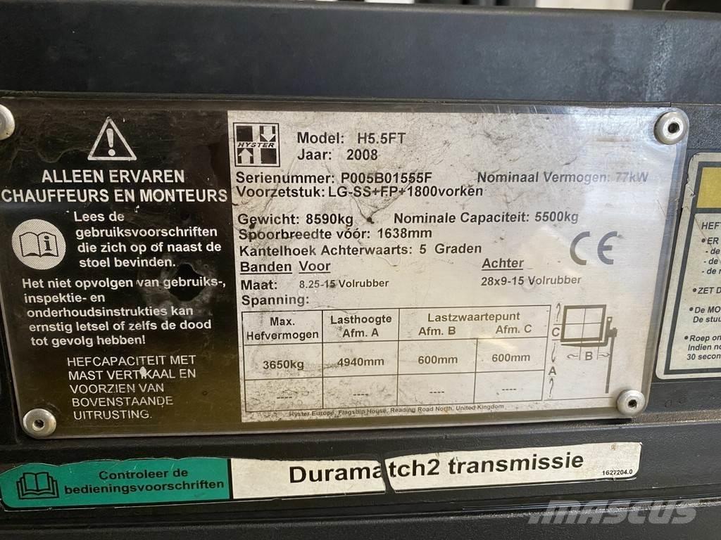 Hyster H5.5FT Περονοφόρα ανυψωτικά κλαρκ με φυσικό αέριο LPG
