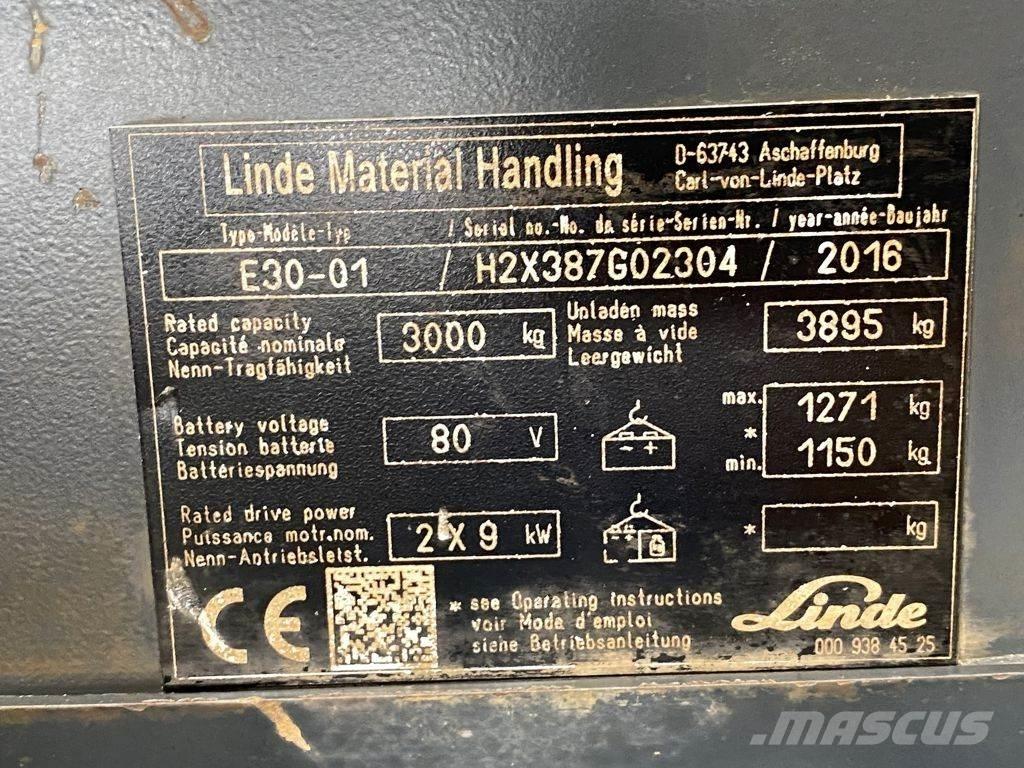 Linde E30-01 Ηλεκτρικά περονοφόρα ανυψωτικά κλαρκ