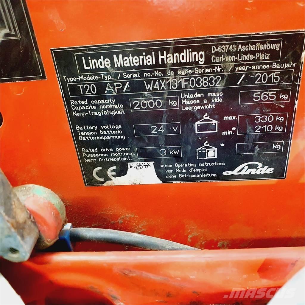 Linde T20AP kurz Χειροκίνητο περονοφόρο ανυψωτικό