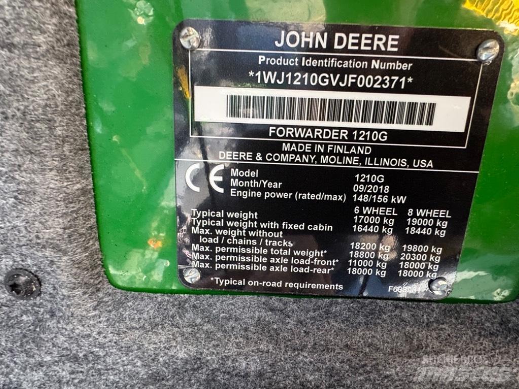 John Deere 1210 G Μεταφορείς ξυλείας