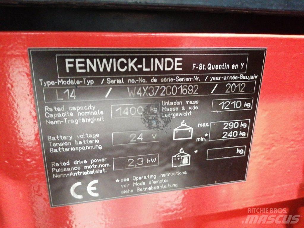 Linde L14 Παλετοφόρα πεζού χειριστή με ιστό