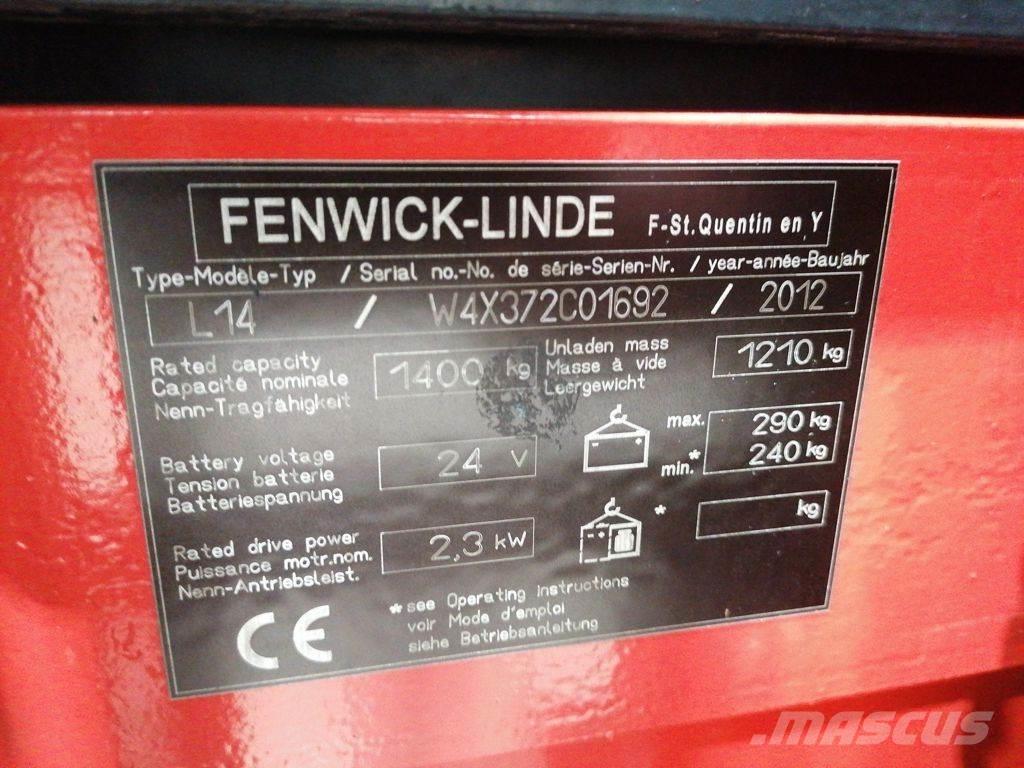 Linde L14 Παλετοφόρα πεζού χειριστή με ιστό