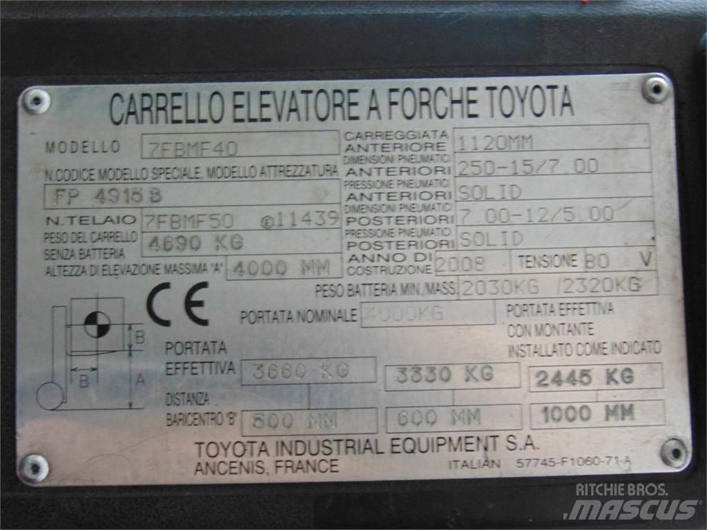 Toyota 7FBMF40 Ηλεκτρικά περονοφόρα ανυψωτικά κλαρκ