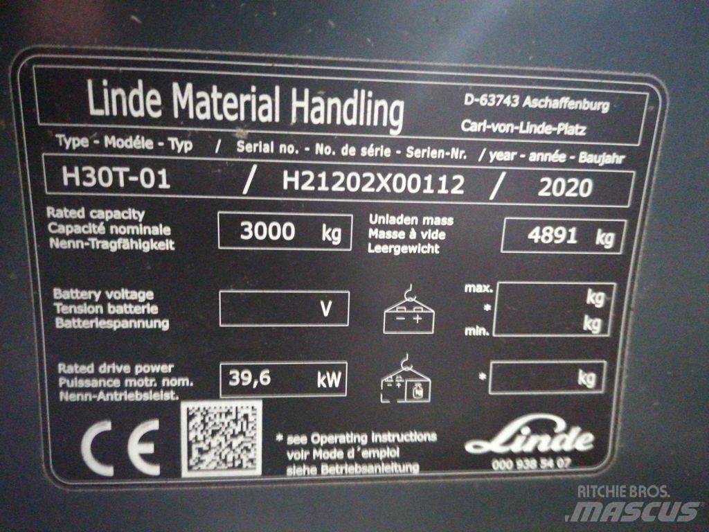 Linde H30T-01 Περονοφόρα ανυψωτικά κλαρκ με φυσικό αέριο LPG