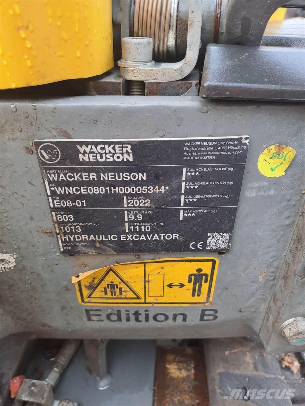 Wacker Neuson 803 Εκσκαφείς με ερπύστριες