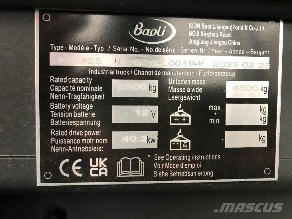 Baoli KBG 25 Περονοφόρα ανυψωτικά κλαρκ με φυσικό αέριο LPG