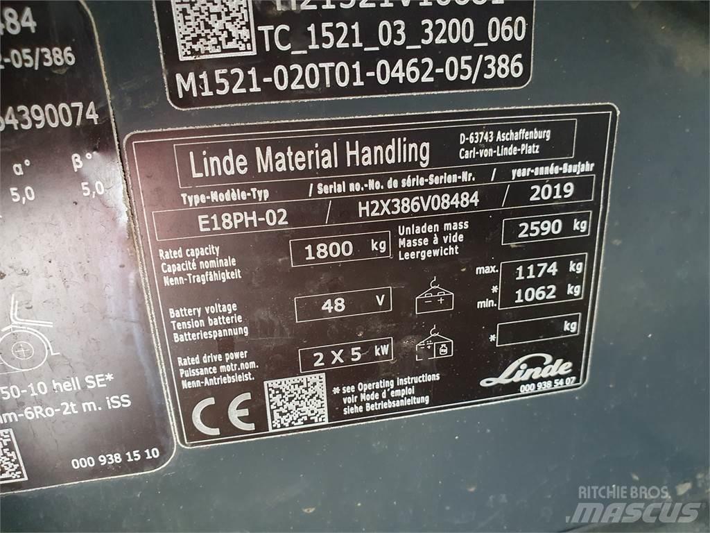 Linde E18PH Ηλεκτρικά περονοφόρα ανυψωτικά κλαρκ