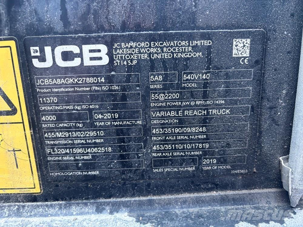 JCB 540V140 Τηλεσκοπικοί ανυψωτές