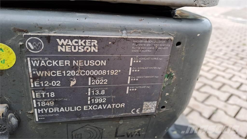 Wacker Neuson ET18 Εκσκαφείς με ερπύστριες