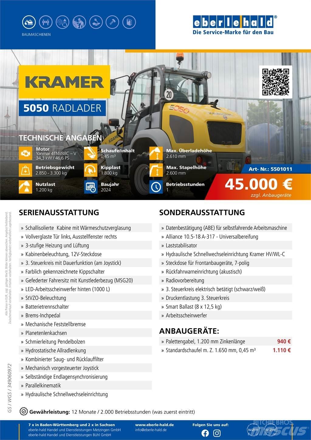 Kramer 5050 Φορτωτές με λάστιχα (Τροχοφόροι)