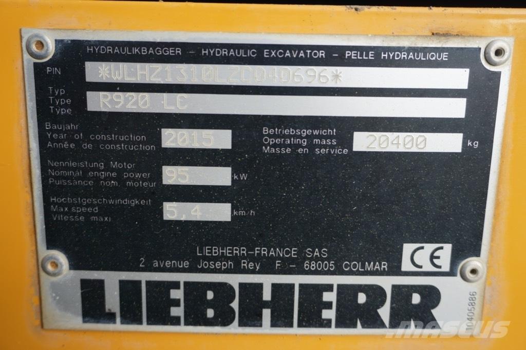 Liebherr R 920 LC Εκσκαφείς με ερπύστριες