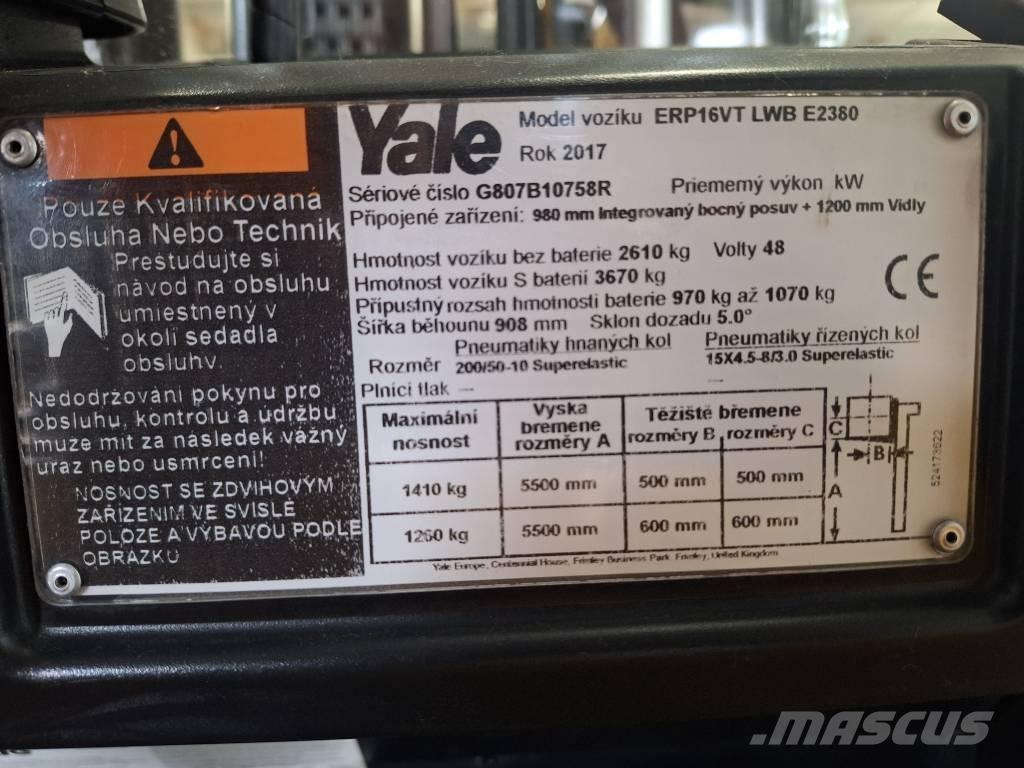 Yale ERP 16 VT Ηλεκτρικά περονοφόρα ανυψωτικά κλαρκ