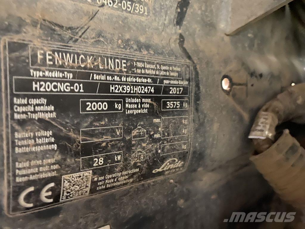 Linde H20T-02 Περονοφόρα ανυψωτικά κλαρκ με φυσικό αέριο LPG