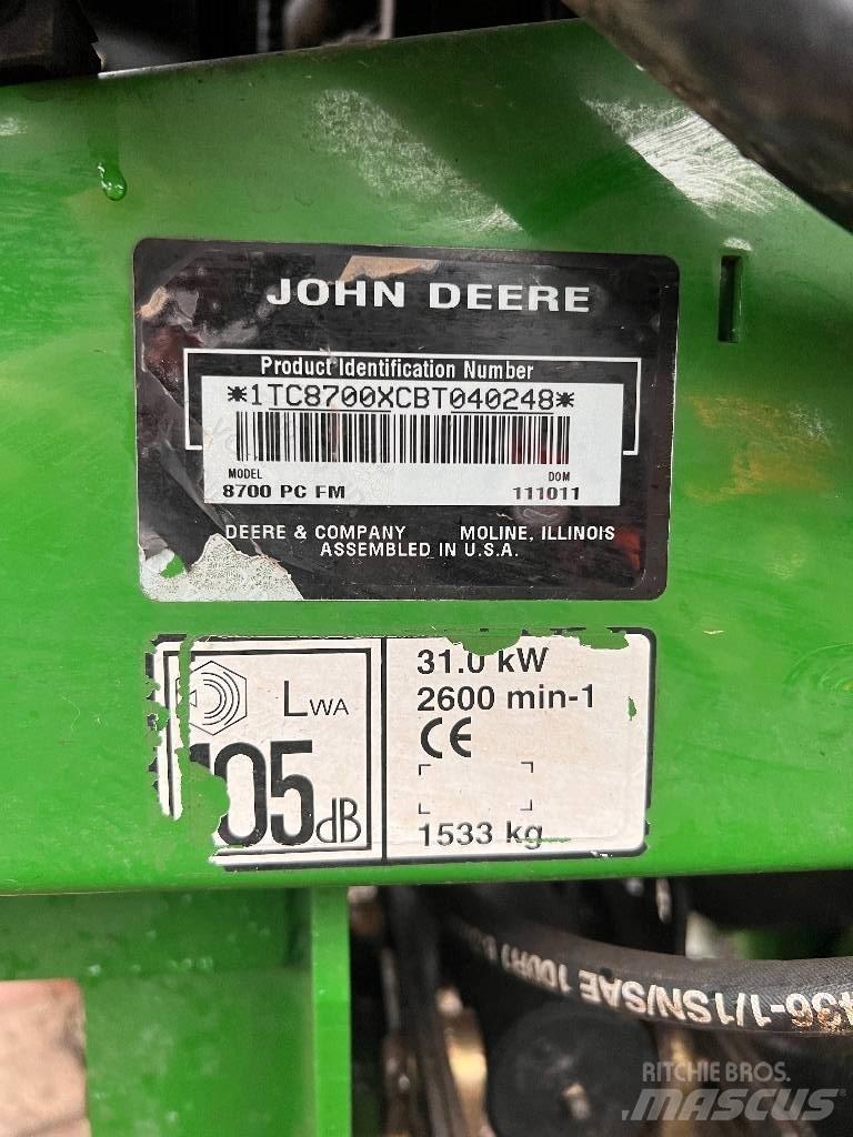 John Deere 8700 Χορτοκοπτικά διαύλων