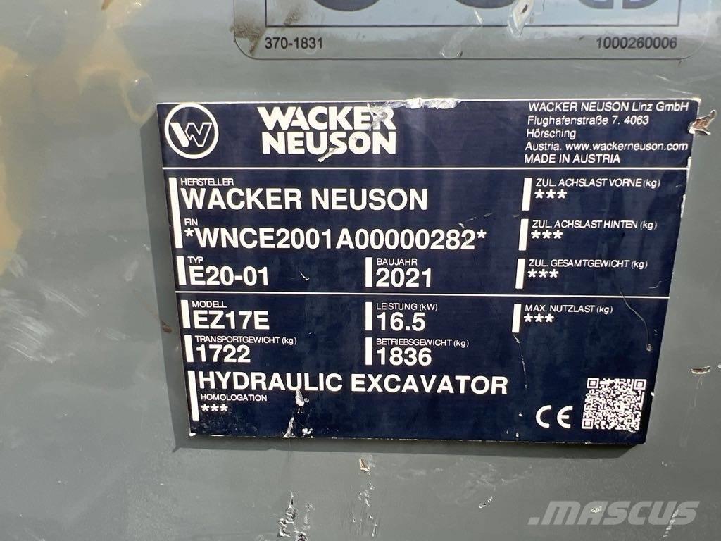 Wacker Neuson EZ17e Εκσκαφείς με ερπύστριες