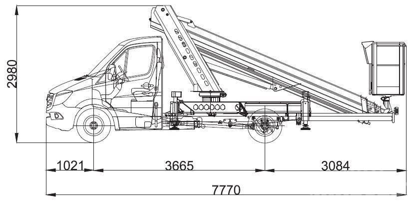 Ruthmann Ecoline 230 Εναέριες πλατφόρμες τοποθετημένες σε φορτηγό