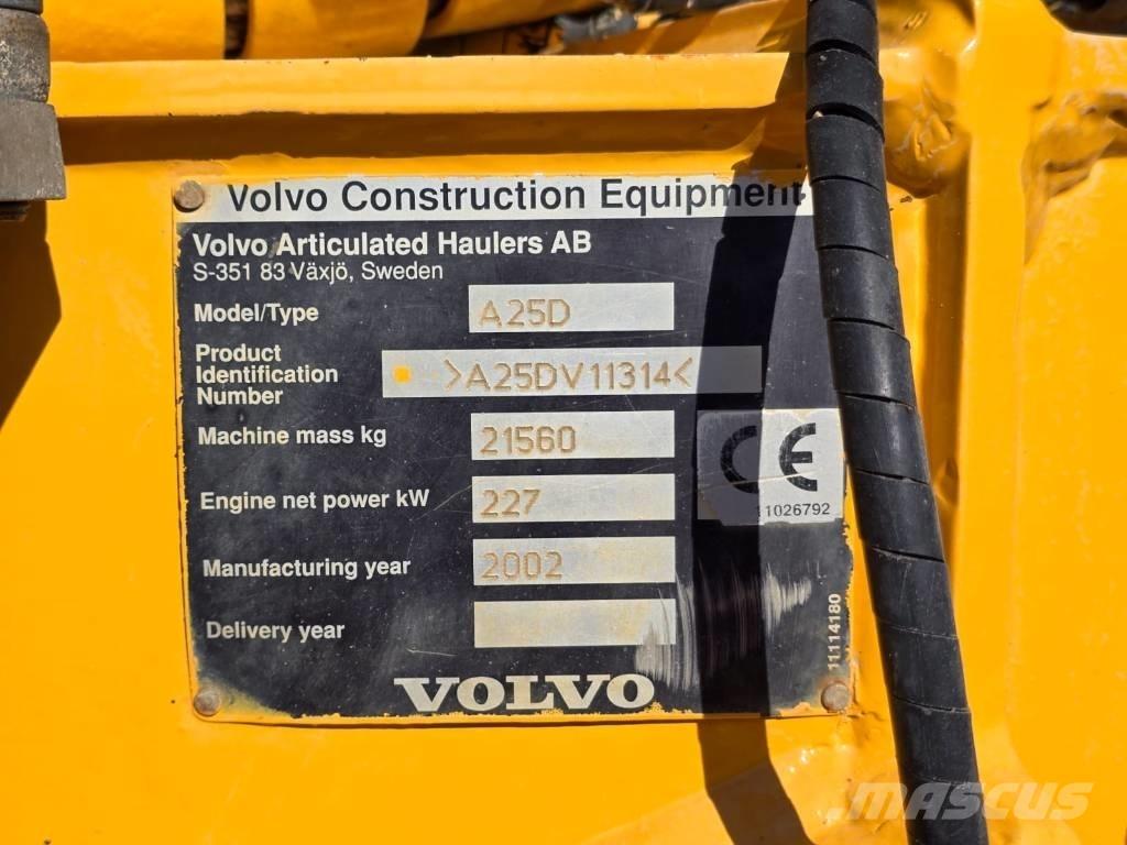 Volvo A25 D Dumpers εργοταξίου