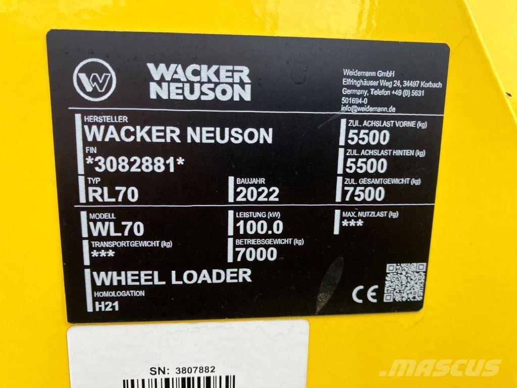 Wacker WL 70 Φορτωτές με λάστιχα (Τροχοφόροι)
