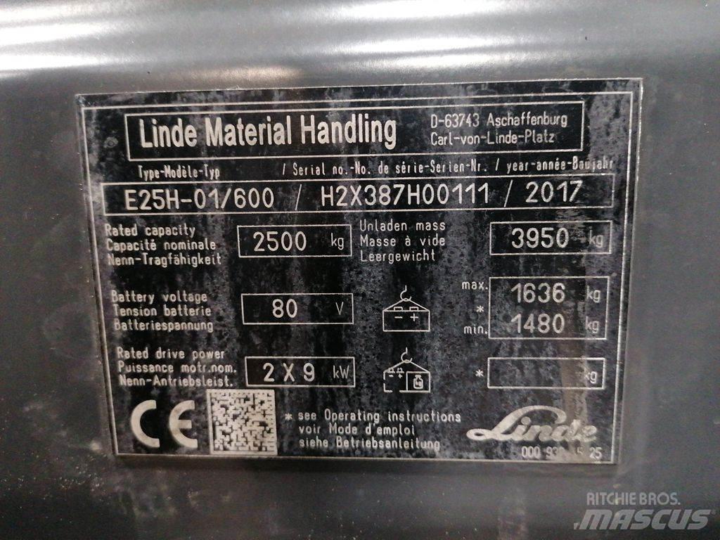 Linde E25H-01/600 Ηλεκτρικά περονοφόρα ανυψωτικά κλαρκ
