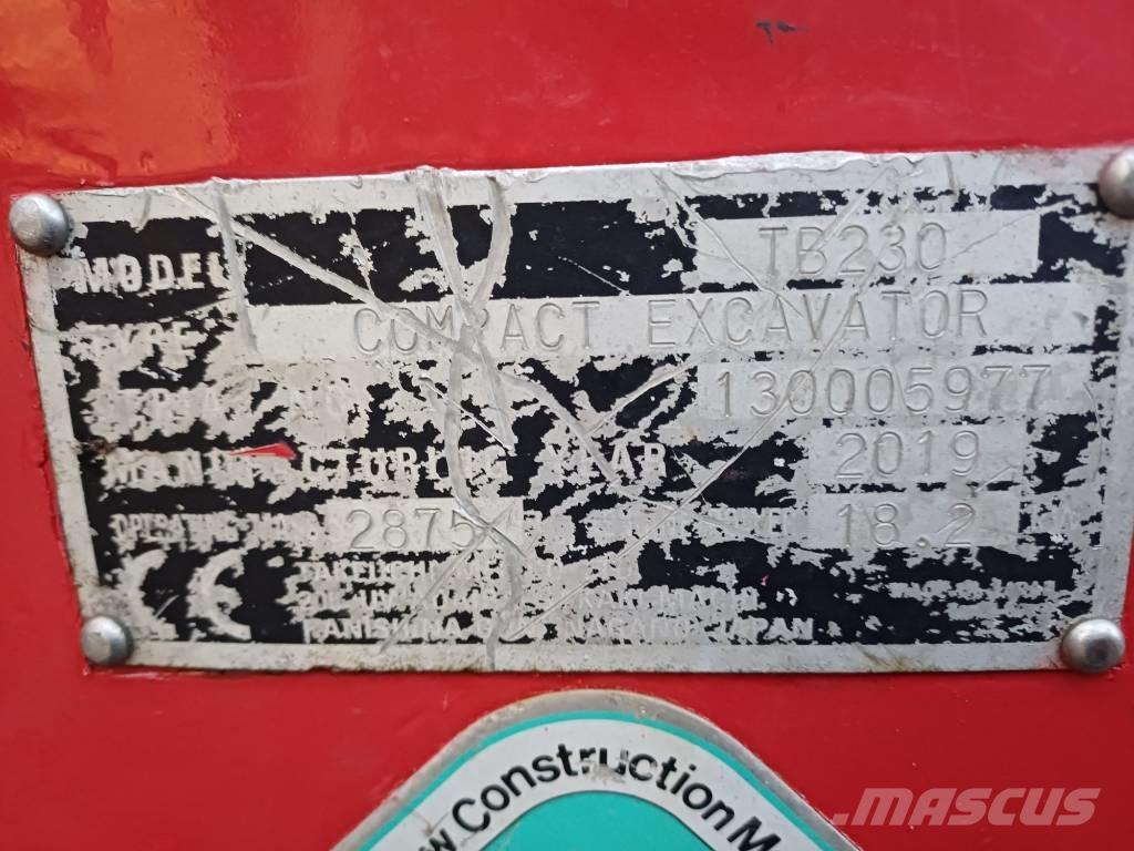 Takeuchi TB 230 Εκσκαφάκι (διαβολάκι) < 7t