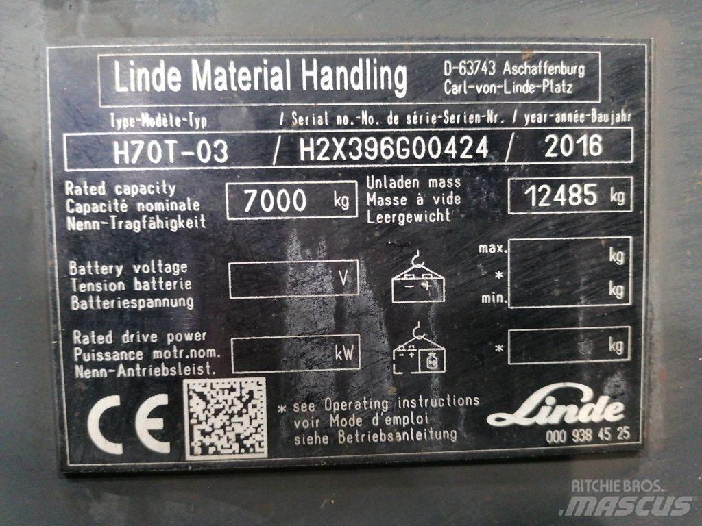 Linde H70T-01 Περονοφόρα ανυψωτικά κλαρκ με φυσικό αέριο LPG