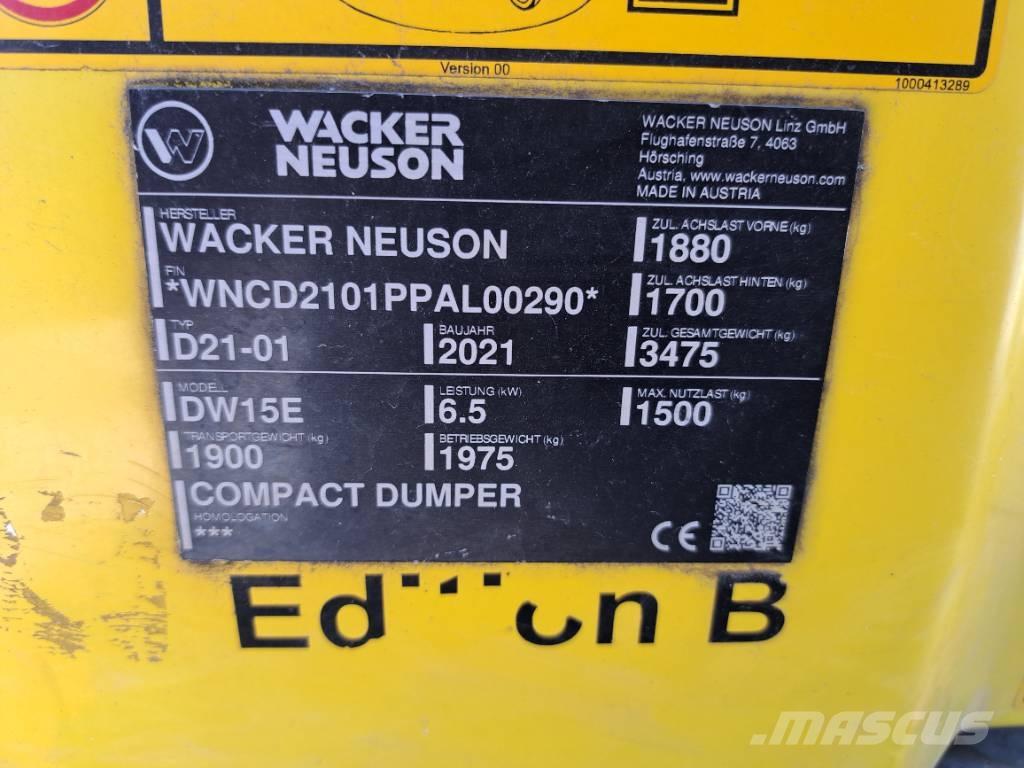 Wacker Neuson DW15e Dumpers εργοταξίου