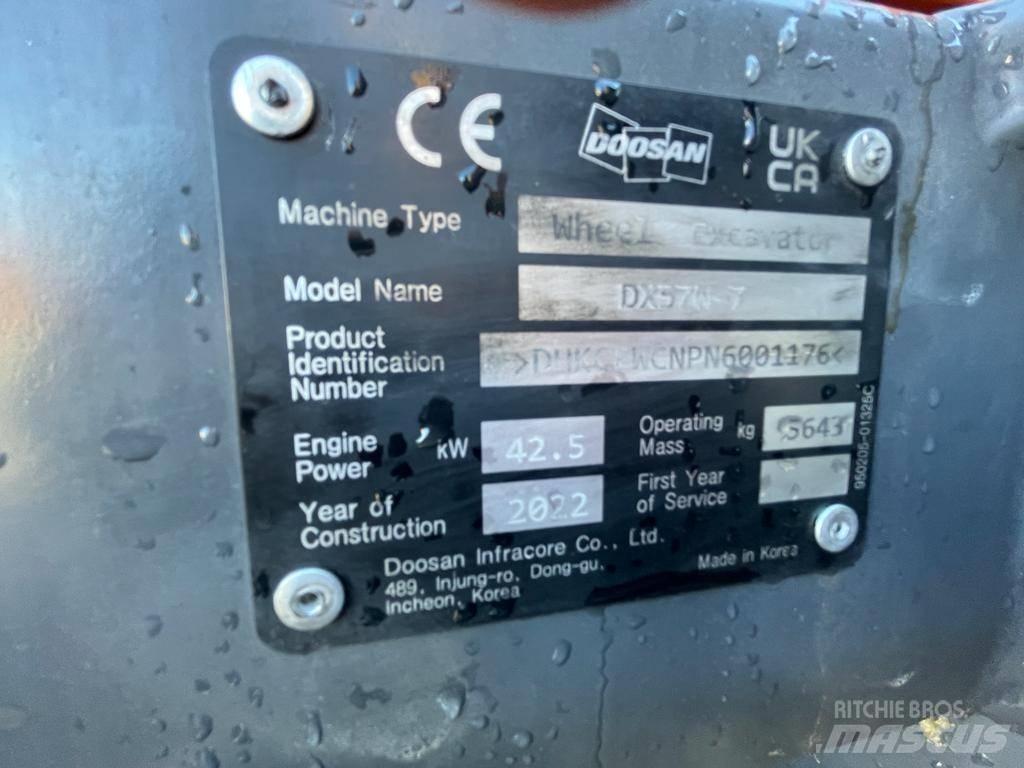 Doosan Dx57W-7 Εκσκαφείς με τροχούς - λάστιχα
