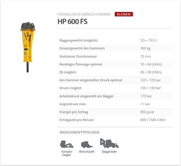 Indeco HP 600 FS Σφυριά / Σπαστήρες