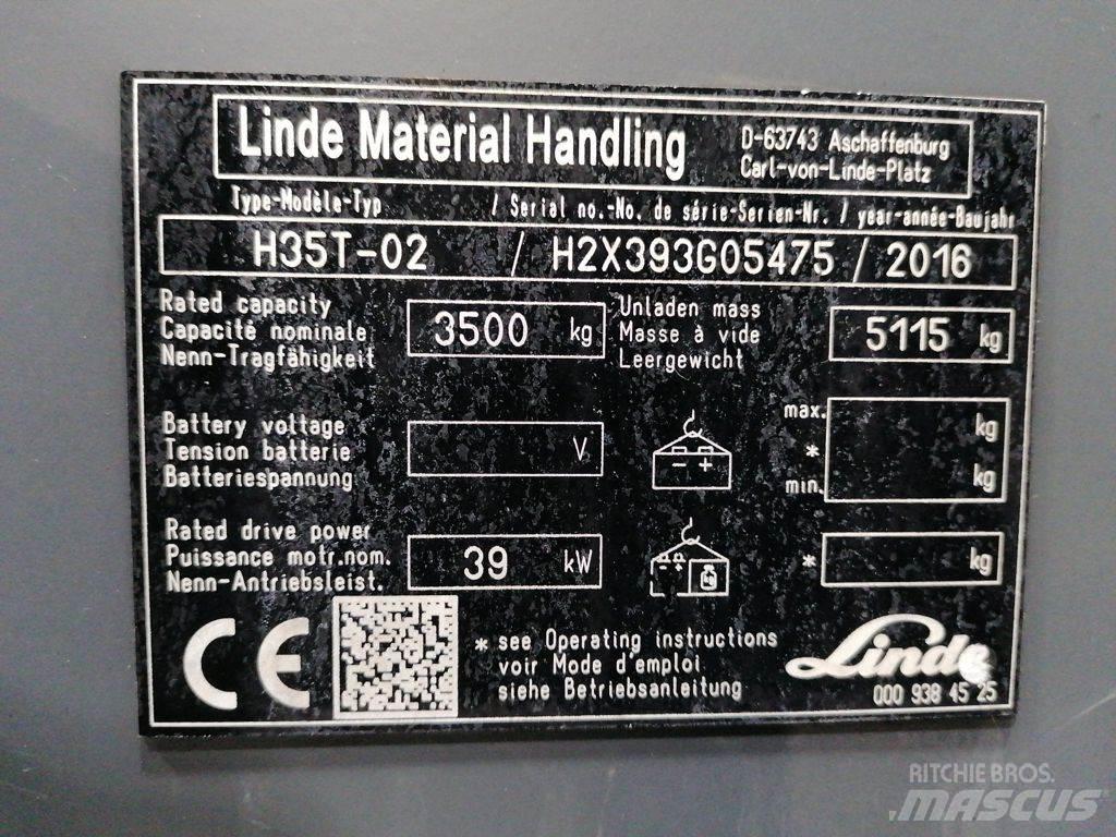 Linde H35T-02 Περονοφόρα ανυψωτικά κλαρκ με φυσικό αέριο LPG