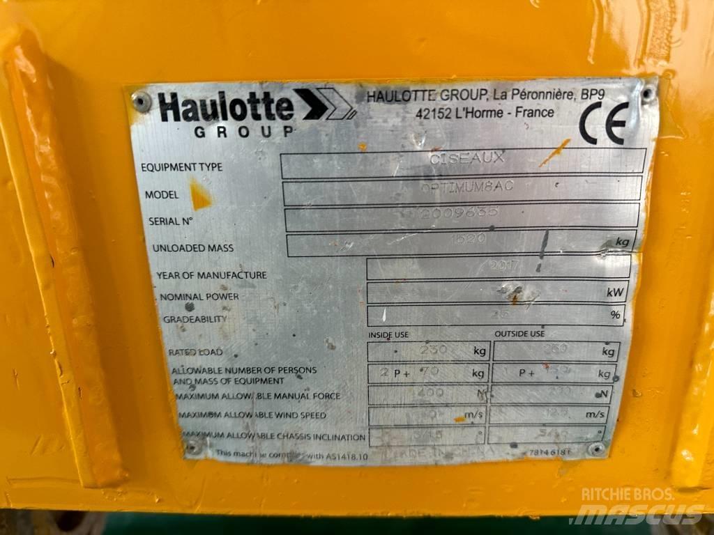Haulotte OPTIMUM 8 Ανυψωτήρες ψαλιδωτής άρθρωσης