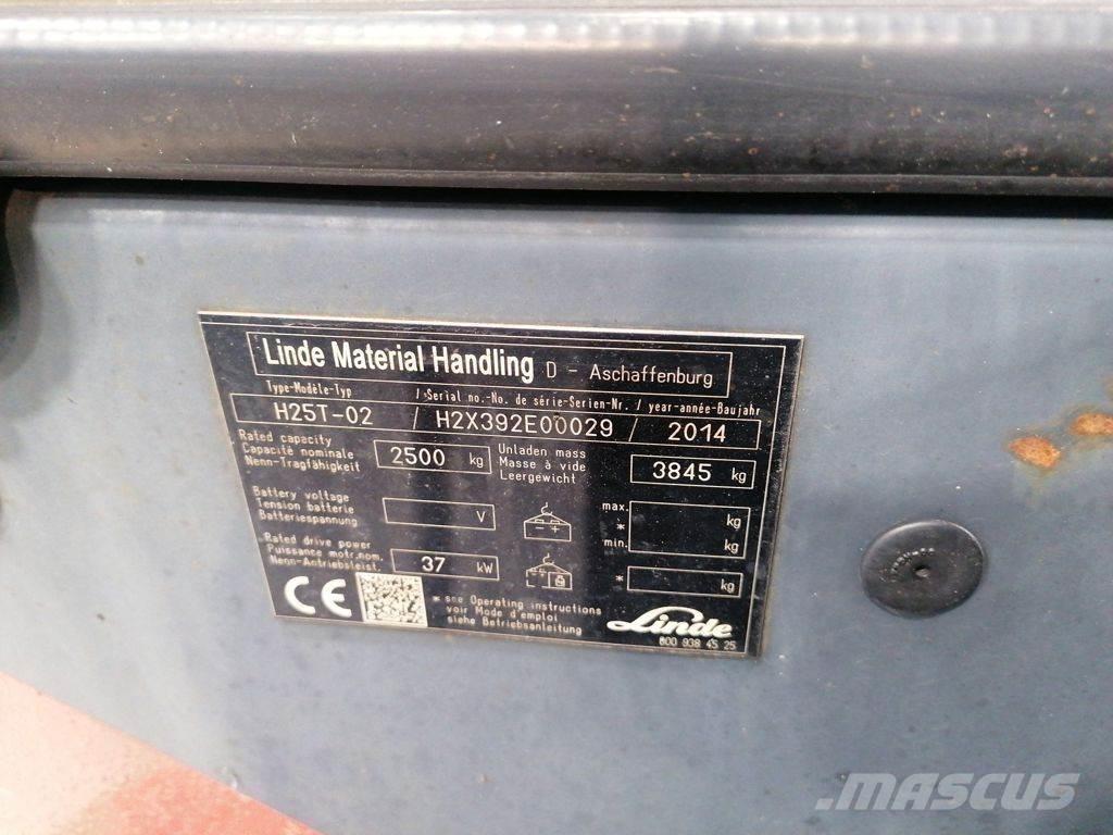 Linde H25T-02 Περονοφόρα ανυψωτικά κλαρκ με φυσικό αέριο LPG