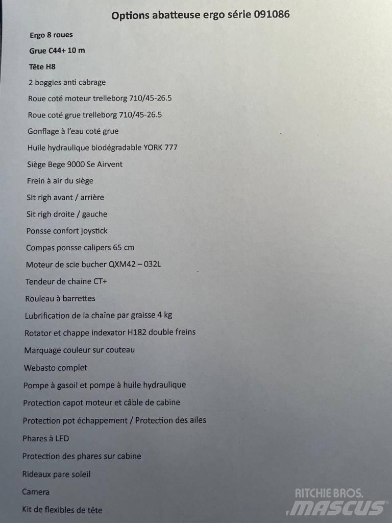 Ponsse Ergo 8W Θεριζοαλωνιστικές μηχανές