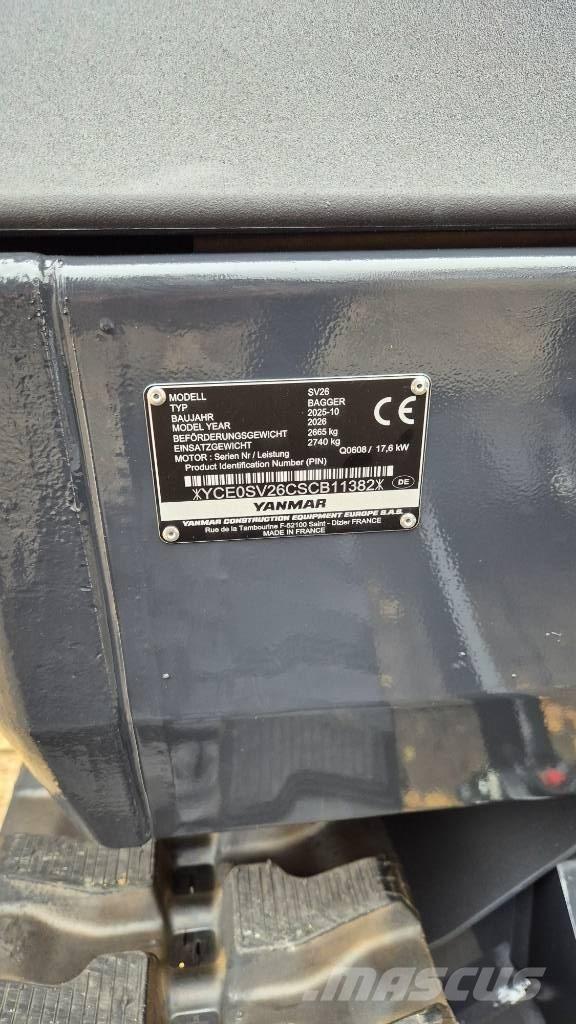 Yanmar SV26 Advance Εκσκαφάκι (διαβολάκι) < 7t