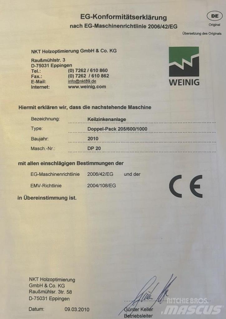  WEINIG Doppel-Pack Πριονιστήρια