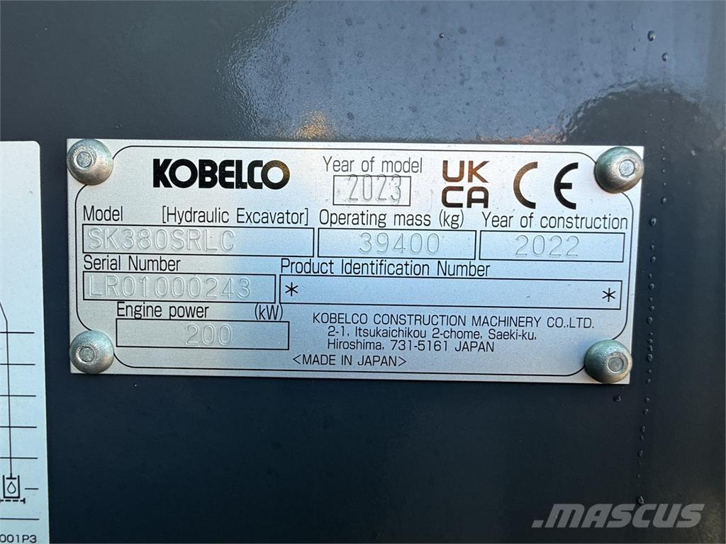 Kobelco SK380SRLC Εκσκαφείς με ερπύστριες