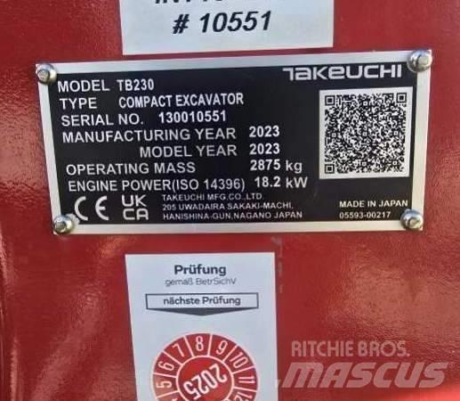 Takeuchi TB 230 Εκσκαφάκι (διαβολάκι) < 7t