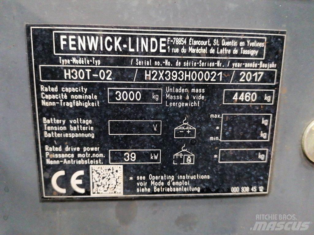 Linde H30T-02 Περονοφόρα ανυψωτικά κλαρκ με φυσικό αέριο LPG