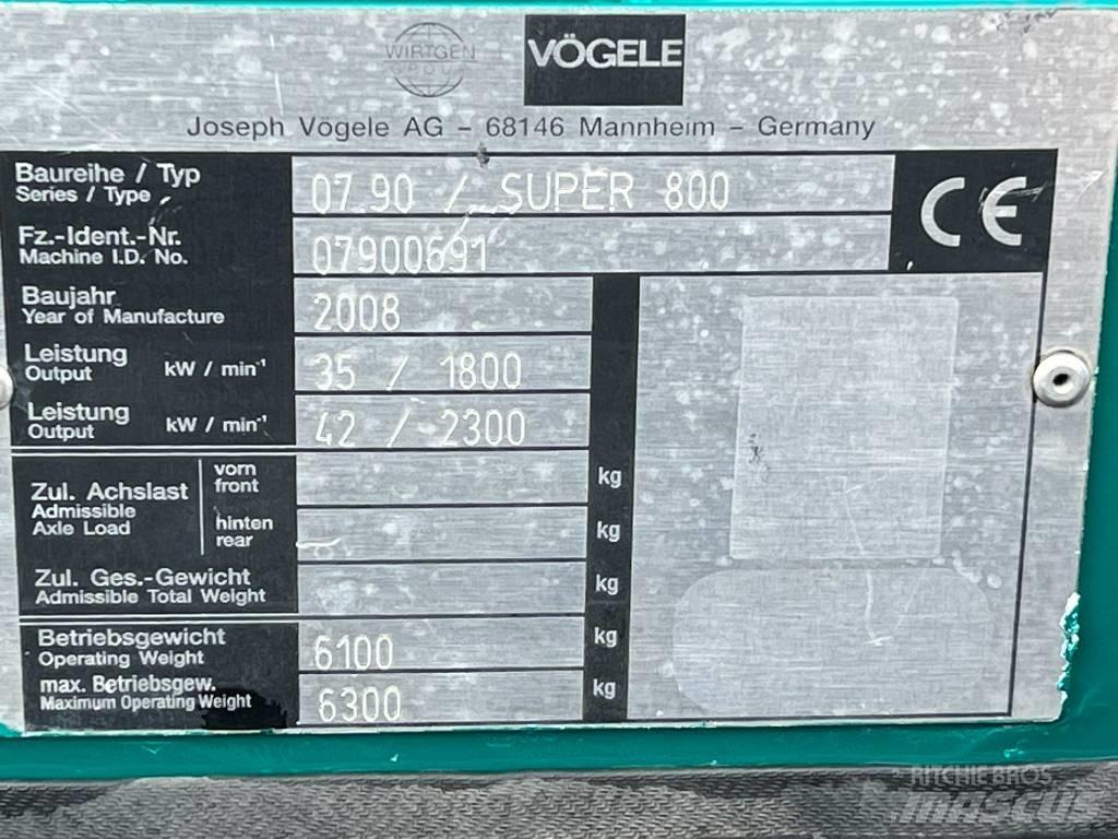 Vögele Super 800 Επίστρωση ασφάλτου