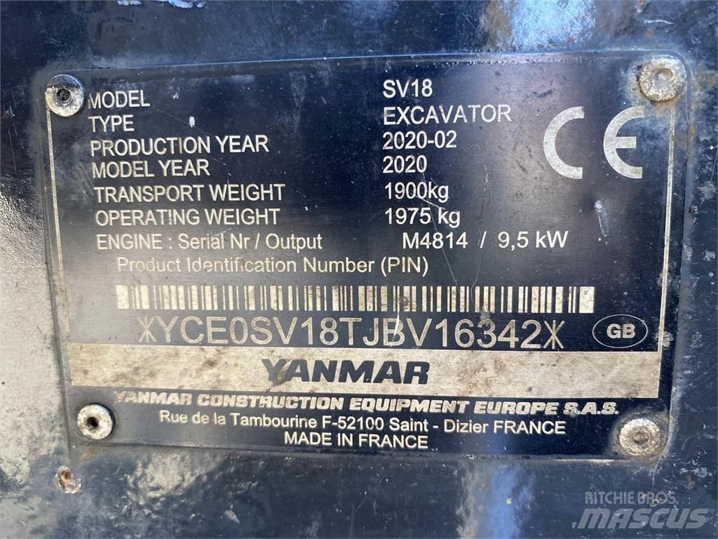 Yanmar SV18 Εκσκαφείς με τροχούς - λάστιχα