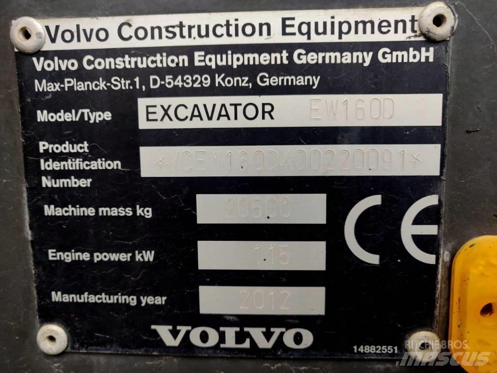 Volvo EW 160 D Εκσκαφείς με τροχούς - λάστιχα