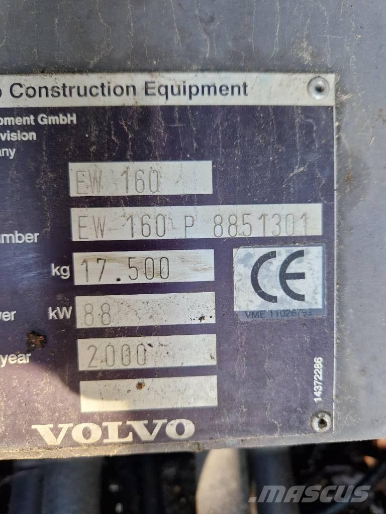 Volvo EW 160 Εκσκαφείς με τροχούς - λάστιχα
