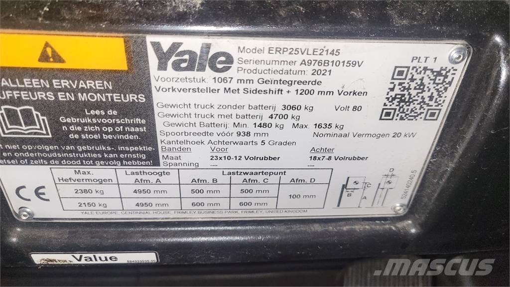 Yale ERP25VL 2021 Ηλεκτρικά περονοφόρα ανυψωτικά κλαρκ