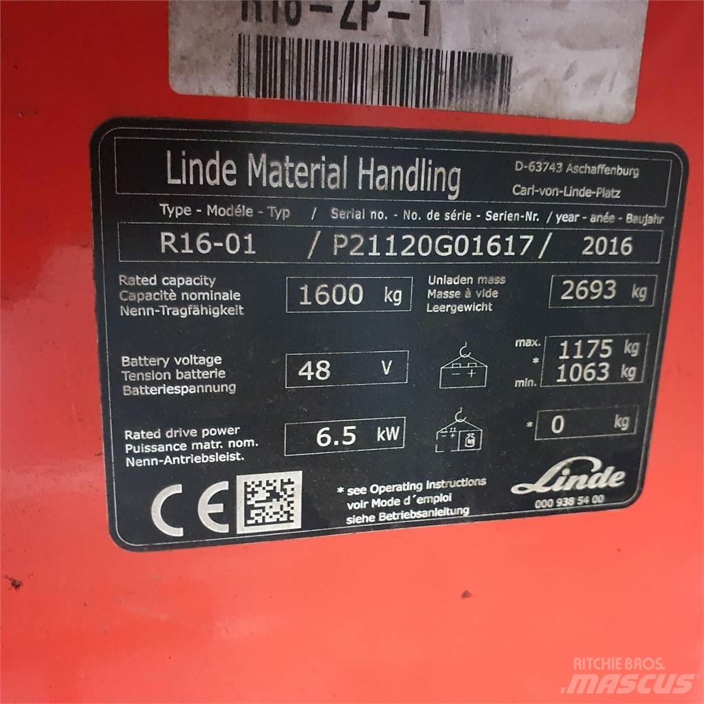 Linde R16 Ανυψωτικά στενών δρόμων