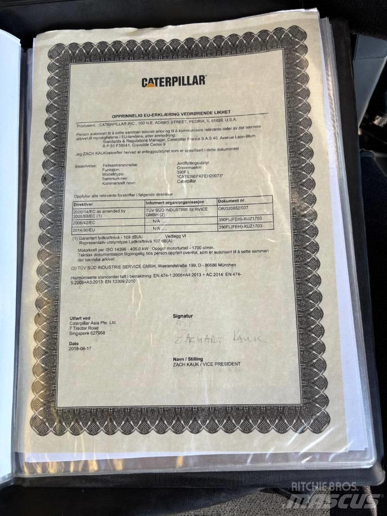 CAT 390 F L Εκσκαφείς με ερπύστριες