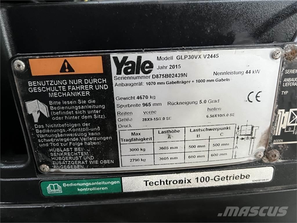Yale GLP30VXV2445 Περονοφόρα ανυψωτικά κλαρκ με φυσικό αέριο LPG