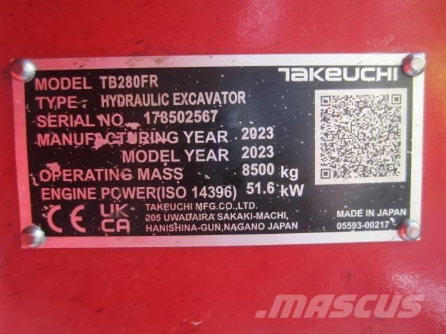 Takeuchi TB 280 FR Μίνι εκσκαφείς 7t - 12t
