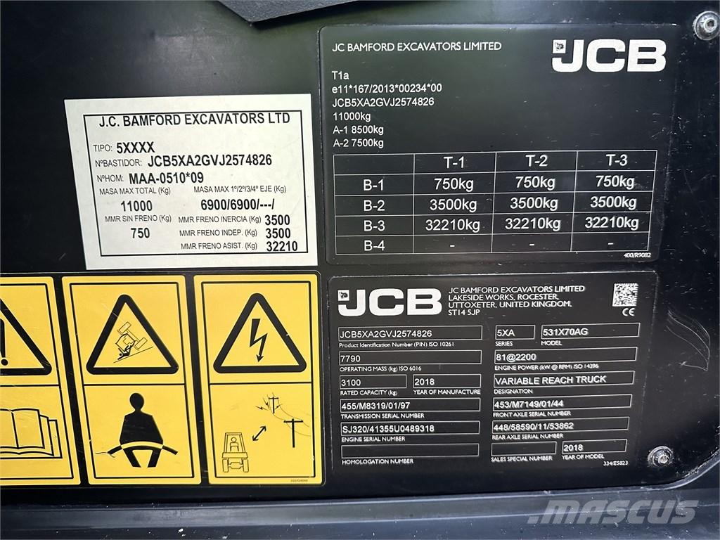 JCB 531-70 Agri Συστήματα τηλεχειρισμού για τη γεωργία