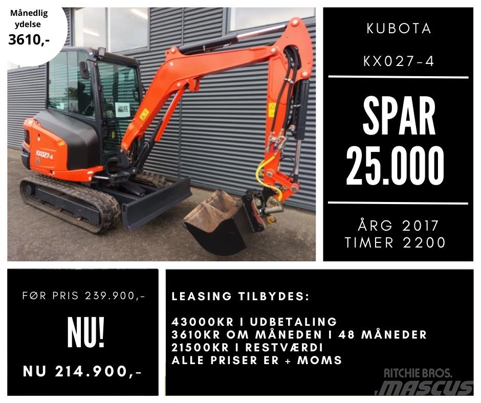 Kubota kx027-4 Εκσκαφάκι (διαβολάκι) < 7t